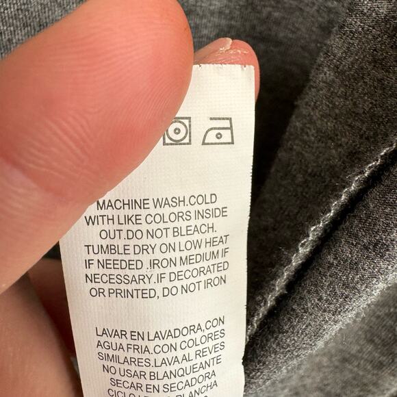 Just Fab Gray 3/4 Sleeve Boat Neck Lightweight Jersey Knit Stretchy Dress Size M - Picture 7 of 7